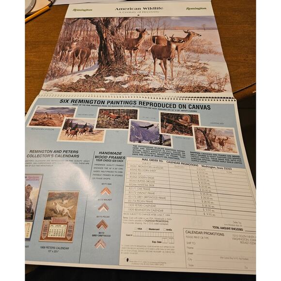 1999 Vintage Remington Calendar Wildlife and Hunting Memorabilia - Picture 4 of 8